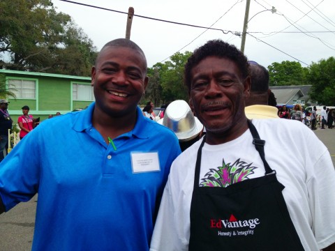 Charles Miller (R) and Charles Miller, Jr. Charles Jr. will be taking over the Rubonia Mardi Gras from here on out.