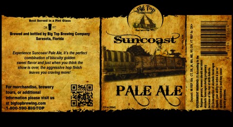 Big Top Brewing Co. Suncoast Pale Ale can label (Provided by Big Top Brewing Co.)