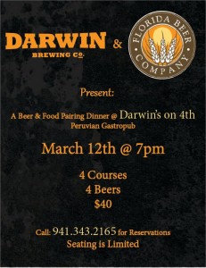 Darwin's on 4th Florida Beer Co. dinner
