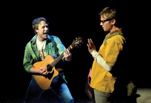 Matthew Mueller and Brian Sears in Asolo Rep's production of "Hero: The Musical." Photo by Gary W. Sweetman.