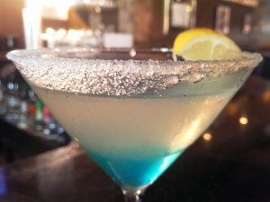 Thuy Nguyen's blueberry vodka drink, the Crystal Blue Persuasion. STAFF PHOTO / WADE TATANGELO
