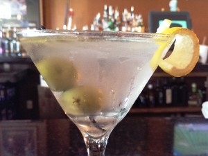 The Hendrick's Gin martini ordered "straight up with olives and a twist" at Patrick's 1481. STAFF PHOTO / WADE TATANGELO