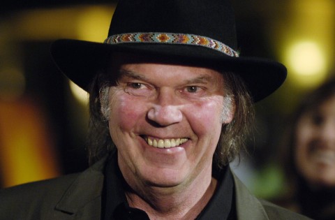 Neil Young arrives at a special screening of the concert film, "Neil Young: Heart of Gold," at Paramount Studios in Los Angeles, Feb. 7, 2006. (AP Photo/Chris Pizzello)