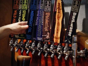 Beer taps at Swamp Head Brewery in Gainesville. (AP photo)