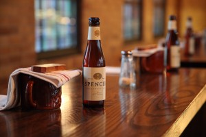 Spencer Trappist Ale on the monks' table at St. Joseph's Abbey. (Provided by Spencer Brewery)