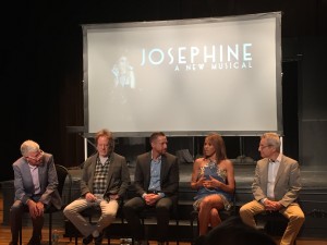 At a news conference announcing the world premiere musical "Josephine" at Asolo Repertory in the spring of 2016, are, from left, Producing Artistic Director Michael Donald Edwards, composer Stephen Dorff, director/choreographer Joey McKneely, singer/actress Deborah Cox and producer Ken Waissman. (March 6, 2015) Staff photo by Jay Handelman