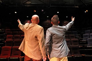 Matthew McGee, left, and Joey Panek plays writers seeking backers for their new show "Gutenberg, the Musical" at American Stage. Chad Jacobs photo/Provided by American Stage
