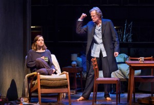 Carey Mulligan, left, and Bill Nighy star in the revival of David Hare's 1995 play "Skylight," which received seven 2015 Tony Award nominations.  (Sara Krulwich/The New York Times)