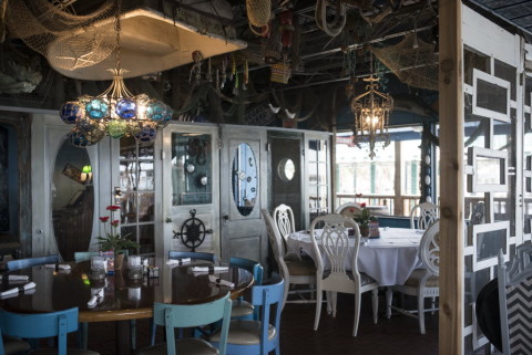 The semi-private dining room at the Seafood Shack Restaurant and Marina in Cortez. (Herald-Tribune staff photo by Nick Adams)  