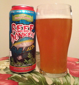 Tampa Bay Brewing Co. Reef Donkey American Pale Ale. (Staff photo / Alan Shaw)