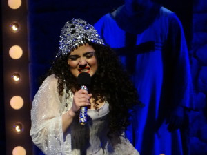 Michelle Anaya plays the Lady of the Lake in "Monty Python's Spamalot" at the Manatee Players. Denny Miller Photo/Provided by Manatee Players