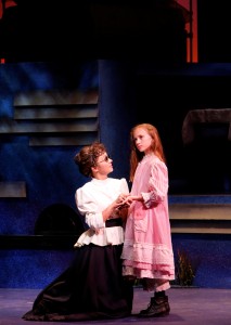 Corinne C. Woodland, left, as teacher Annie Sullivan and Alexia King as her student Helen Keller in a scene from the Venice Theatre production of "The Miracle Worker." Renee McVety Photo/Provided by Venice Theatre