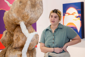 Paige Rawitz discusses her work. / COURTESY PHOTO