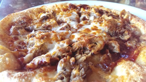 Pulled pork pizza. (Staff photo by Wade Tatangelo)