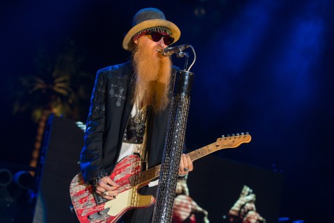 Billy Gibbons of ZZ Top performs on stage during the 2015 Stagecoach Festival at the EmpireClub on April 25, 2015, in Indio, Calif. (Photo by Paul A. Hebert/Invision/AP)