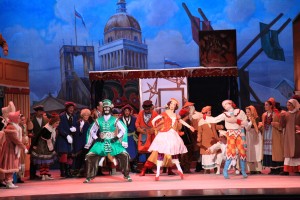 David Tlaiye as The Moor, Victoria Hulland as The Ballerina and Ricki Bertoni as Petrushka, the puppet, in Michel Fokine's "Petrushka." / Photo by Frank Atura