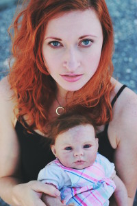 Meghan Rippey plays a woman who makes life-like baby dolls in Zayd Dohrn's dark comedy "Reborning" at Urbanite Theatre. PHOTO PROVIDED BY URBANITE THEATRE