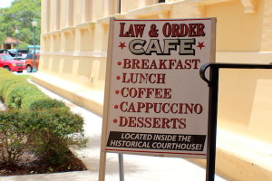 The Law & Order Cafe sign / COOPER LEVEY-BAKER
