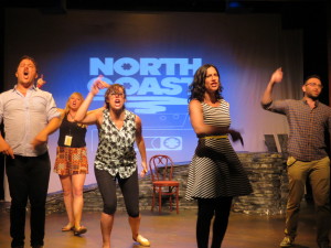 The New York-based North Coast Improv created a story with a circus theme and elephants in love during the 2015 Sarasota Improv Festival at Florida Studio Theatre. (July 11, 2015) STAFF PHOTO/JAY HANDELMAN