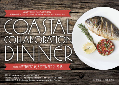 A postcard ad for the Coastal Collaboration Dinner / COURTESY LIZA KUBIK