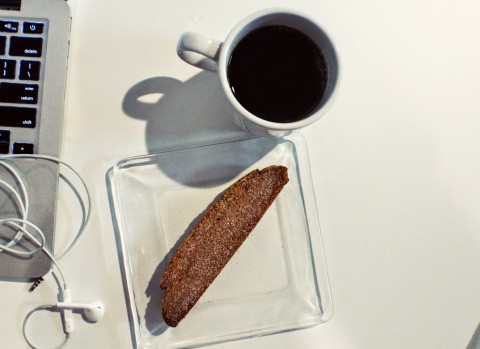 Biscotto and coffee at Flour Parlor / COOPER LEVEY-BAKER