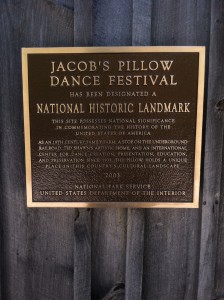 A plaque near Blake's Barn notes the  Pillow's status as a National Historic Landmark. / Herald Tribune photo by Carrie Seidman