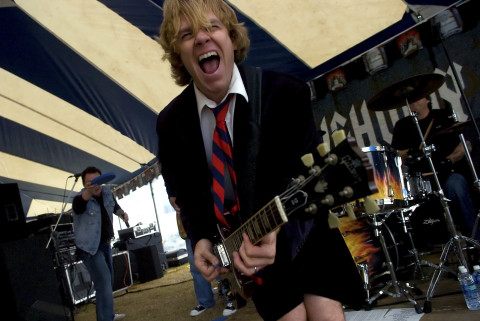 Tim "Tangus" rocks out as an Angus Young impersonator in the AC/DC cover band Highway to Hell at Payne Park in Sarasota. HT ARCHIVE 