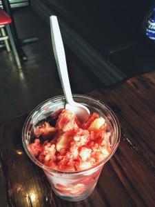 Rippers Roadstand's strawberry lemonade 'water ice' / COOPER LEVEY-BAKER