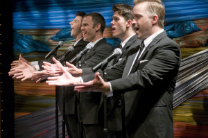From left, Jordan Craig, Andrew Mauney, Luke Minx and Ryan Connolly star as the "Soul Mates," a world premiere cabaret at Florida Studio Theatre. MARIA LYLE PHOTO/PROVIDED BY FST