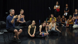 Choreographer Alex Ketley developing "Deep South" with dancers during his residency at the Maggie Allesee National Center for Choreography at Florida State University. / Photo courtesy Alex Ketley
