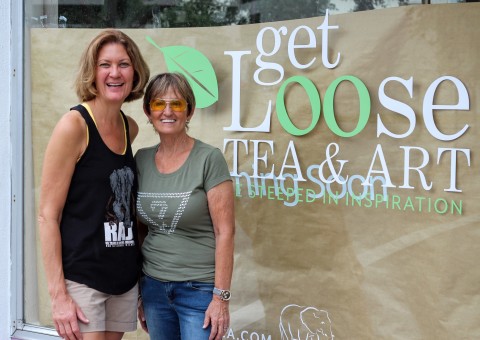 Get Loose Tea & Art co-owners Lisa Feistel (left) and Doreen Birdsell / COOPER LEVEY-BAKER