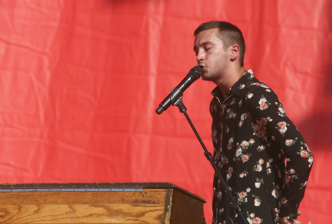Twenty One Pilots perform at the Austin City Limits Music Festival in Zilker Park on Saturday, Oct. 10, 2015, in Austin, Texas. (Photo by Jack Plunkett/Invision/AP)