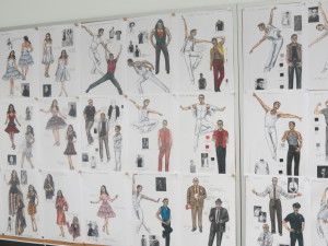 Sketches of Ann Hould-Ward's costumes for "West Side Story" at Asolo Rep. STAFF PHOTO/JAY HANDELMAN