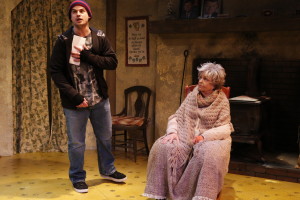 Jeremy Guerrero, left, and Lynne Buhle play neighbors in "The Beauty Queen of Leenane" at Venice Theatre. RENEE MCVETY PHOTO/PROVIDED BY VENICE THEATRE