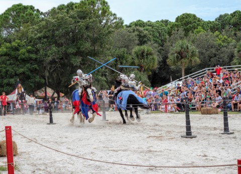 Jousters battle at the Sarasota Medieval Fair / COOPER LEVEY-BAKER