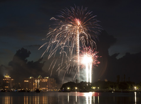 Fireworks seen from Selby Gardens in downtown Sarasota. HT ARCHIVE