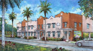 Architect's rendering of the new Rosemary District artist housing complex. / Courtesy FST