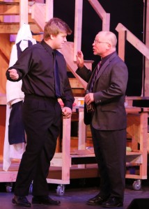 Allan Kollar gets to act with his son, Charles, for the first time in "Noises Off" at Venice Theatre. Allan plays a director and his son plays a stagehand in the Michael Frayn comedy. RENEE MCVETY PHOTO/PROVIDED BY VENICE THEATRE