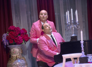 Matthew McGee, standing, and Roland Rusinek play devoted butlers in "Living on Love" at Asolo Repertory Theatre. CLIFF ROLES PHOTO/ASOLO REP