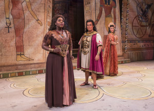 Michelle Johnson, left, Jonathan Burton and Leann Sandel-Pantaleo in "Aida" at Sarasota Opera. ROD MILLINGTON PHOTO/SARASOTA OPERA