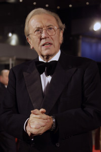 The late David Frost is the half of the subject of Peter Morgan's play "Frost/Nixon" about the talk show host's memorable and extended interviews with former President Richard Nixon. (AP Photo/Joel Ryan, File)