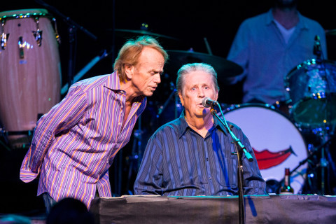 Brian Wilson and Al Jardine perform on stage during Brian Fest: A Night To Celebrate The Music Of Brian Wilson at the Fonda Theatre on Monday, March 30, 2015, in Los Angeles. The two are scheduled to perform together during the upcoming "Brian Wilson Presents "Pet Sounds 50th Anniversary Tour" coming to St. Petersburg. (Photo by Paul A. Hebert/Invision/AP)