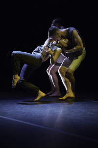 Nicole Diaz, Julian De Leon and T.J. Spauer of Kate Weare Company in the choreographer's "Unstruck." / Photo by Paula Lobos