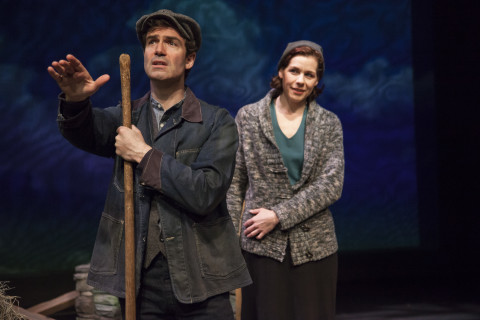 Family tensions and fear get in the way of a couple of Irish farmers, played by Gil Brady and Claire Warden, of finding love and happiness with one another in John Patrick Shanley's "Outside Mullingar" at Florida Studio Theatre. MATTHEW HOLLER PHOTO/FST