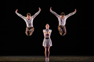 Ben Needham-Wood, Terez Dean and Mengjun Chen in Ma Cong's "French Twist." Photo by Chris Hardy