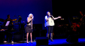 Singer Kristin Chenoweth, left, invited Johna Desosiers onstage to join her in a duet of "For Good" from the musical "Wicked." CLIFF ROLES PHOTO/COURTESY OF VAN WEZEL 