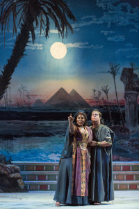 Michelle Johnson as Aida and Jonathan Burton as Radames in Sarasota Opera's 2016 production of "Aida." ROD MILLINGTON PHOTO/SARASOTA OPERA