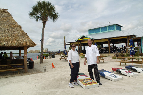Kim Tussinger-Bottorff has opened Tarpon Pointe Grill & Tiki Bar located at 801 Riverside Drive East in Bradenton. Her Executive Chef is Brady Hendricks. Located at Manatee Landings Marina on the Manatee River at MM24, the property has 600 feet of docking space and a 3,000 square foot Tiki Hut with a full bar. (Herald-Tribune Staff Photo by Thomas Bender)