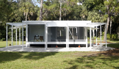 The Walker Guest House Replica, built on the grounds of The Ringling museums by the Sarasota Architectural Foundation for Sarasota MOD Weekend. STAFF PHOTO / HAROLD BUBIL