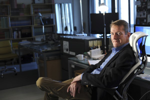 Author Lee Child, author of 20 Jack Reacher stories, in his writing studio in New York, Nov. 26, 2012.   (Jennifer S. Altman/The New York Times)